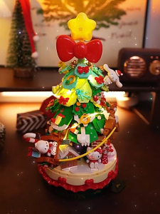 Cute Cartoon Christmas Tree Music Box Building Blocks Toy | Moonlight Society 803307 | Kids Gift *READY STOCK*