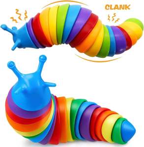 Mainan Fidget Ulat Siput Finger Slug Toy Squishy Penghilang Stres Anak