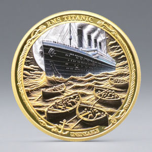 Titanic Never Sunk Commemorative Coin Vintage RMS Titanic Silver Plated Collectible Coins