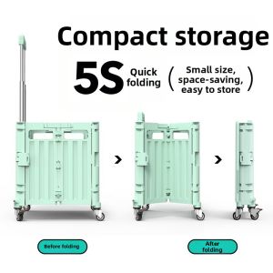 Foldable Portable Stair Climbing Plastic Trolley
