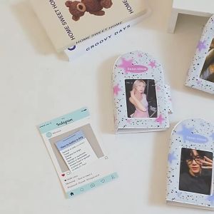 INS อัลบั้มรูปภาพ สีชมพู อัลบั้มเก็บสะสม หนังสือ รูปดาว ไล่ล่า ไอดอล อัลบั้มเก็บผีเสื้อ อัลบั้มเก็บการ์ด สมุดโฟโต้การ์ด ที่ใส่การ์ด ของดี