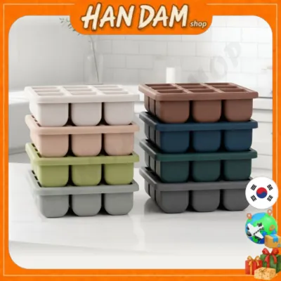 DIAR Premium Platinum Silicone Freezer Tray – Baby Food Storage & Ice Cube Maker | Made in Korea (9-Cube) / (15-Cube)