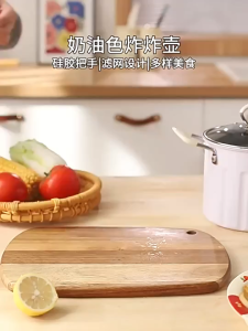 SG READY STOCK Deep Fryer Pot With Basket Ceramic Pot Frying Pot for Camping Home Party Restaurant Cooking Pot