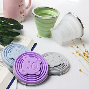 180/320ML Silicone Collapsible Travelling Cups Reusable & Portable Drinking Cup with Lids for Outdoor Hiking/Camping