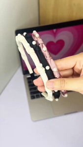 [B016] Bờm tóc/Băng Đô Dây Thắt Ngọc Trai – Dịu Dàng & Thanh Nhã