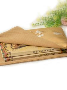 High-End Creative Silk Embroidered Computer Bag Thickened Handbag Womens Ethnic Style Storage Pouch Traditional Square Zipper