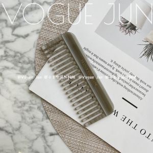 Portable Wide Tooth Acetate Comb Simple Floral Design French Style Hair Comb Personal Hygiene Grooming Tool Non Disposable