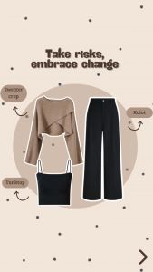 3in1 One Set Kekinian (Sweater Crop Knit Wanita + Celana Kulot Crinkle Anti Kusut + Tanktop ) - KA026