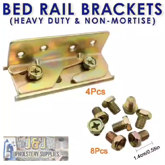 4Pcs Bed Brackets,Bed Rail Brackets,BedRail Fittings,Heavy Duty Non