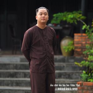 Bộ áo bà ba nam nâu truyền thống