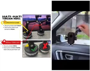 UC88 HOLDER MOBIL HD-61 CAR HOLDER KACA MOBIL DASHBOARD STAND HP HD61