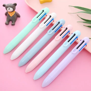 BaVan 0.5mm Macaron 6-color Ballpoint Pen Ins Press Pen Student Multi-color Pen School Supply
