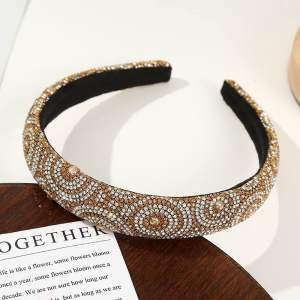 Headband Odeyn Bando Korea Bandana Lebar Berlian Mutiara Rhinestone Mewah Motif Sphere by Velmorra