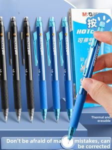 ปากกาหมึกน้ำแบบเคลือบสำหรับเด็กชาย ระบายความร้อนได้ ปากกาหมึกน้ำแบบกด ปากกาหมึกน้ำสีดำ สีครึ่งสีน้ำเงิน สีแดง ST สำหรับนักเรียนชั้นประถมศึกษาปีที่ 3