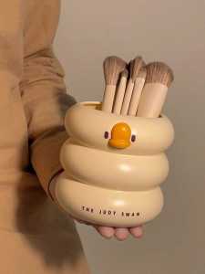 Large Capacity Desktop Storage Box Cute Student Office Organizer for Boys Girls Childrens Desk Essential PVC Brush Holder