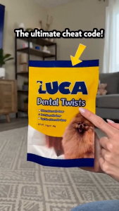 Luca Dog Treats Dental Twists Natural Chewing Dental Hygiene All Breeds Chicken Beef Vegetable Flavors