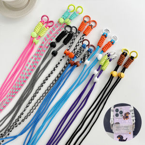 Mobile Phone Universal Adjustable Lanyard Cross-body Shoulder Straps Key Ring Braided Rope Phone Clip Accessories