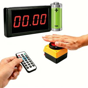 Charge 10-Second Challenge Timer Remote Control Hand Press Button Built-In Lithium Battery Portable Outdoor Use No Plug-In