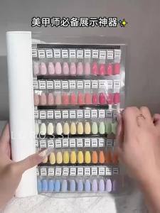 Premium Acrylic Magnetic Nail Swatch Book 120 Color Chart for Gel Polish Display & Press-on Nails Portable Pro Tool
