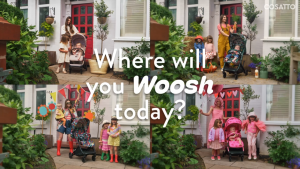 Cosatto Woosh 4 Lighthearted Free-standing Compact-fold Lightweight Stroller with Magenetic buckle big storage basket Bell Cup Holder