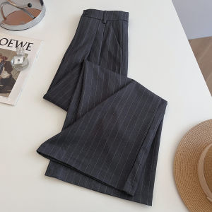 PAIBOLI | Spring New Style High Waist Striped Wide Leg Pants Plus Size