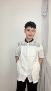 BAJU KOKO PRIA KATUN MUSLIM ORIGINAL SAKU SAMPING LENGAN PENDEK