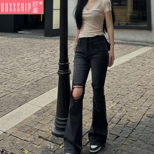 กางเกงยีนส์ทรงหลวมเอวสูงสำหรับผู้หญิง ฤดูใบไม้ผลิและฤดูร้อน 2023 กางเกงขายาวทรงหลวมสไตล์เกาหลี ทรงเข้ารูป ทรงเข้ารูป