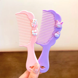 Cute Princess Anti-Static Cartoon Comb for Children Girls Hair Care Home Use Tail Comb Plastic Material Personal Hygiene