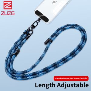 ZUZG Long Crossbody Phone Lanyard Phone Adjustable Neck Strap 7mm Anti Loss Strap For iPhone Samsung Xiaomi Huawei For Key Chain