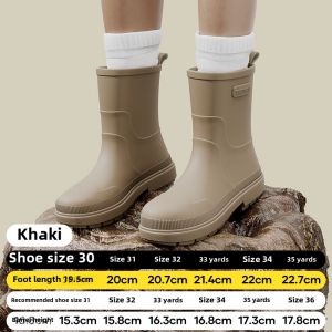 Mu Meng Childrens Rain Boots Boys and Womens Waterproof Rain Boots for Middle School Students New Arrival Non Slip Water Shoes Rubber Shoes