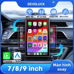 Màn Hình Carplay Xoay Được 7/8/9 Inch Hỗ Trợ Android Auto Di Động Cho BMW VW Ford Peugeot Audi - Tùy Chọn Hiển Thị Ngang Và Dọc