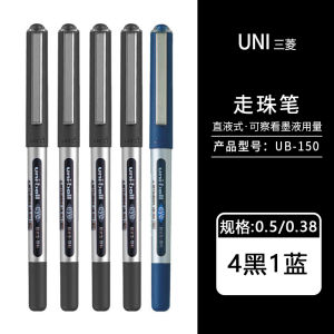 Uniball Mitsubishi UB-150 Direct Liquid Ink Rollerball Pen 05 มมปากกาลายเซ็นน้ำ 038 สีดำ ปากกาน้ำสำหรับนักเรียนอุปกรณ์สำนักงาน