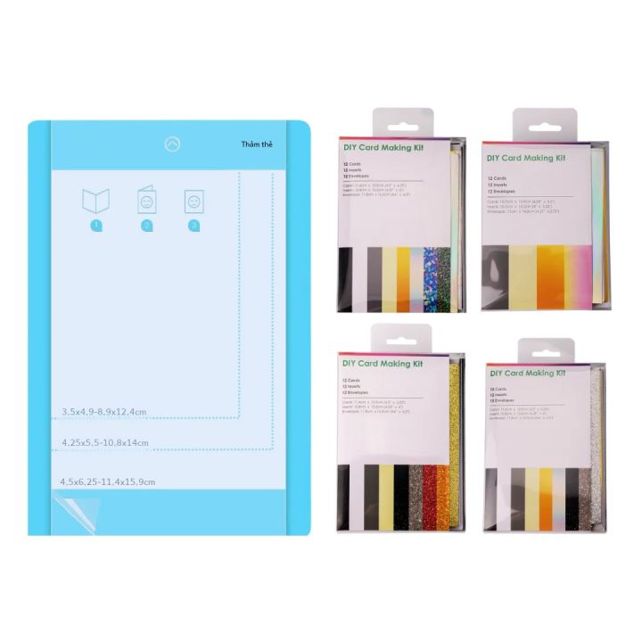 Cricut Xtra Joy Card Making Starter Kit 4.5"x6.25" - 1 Chèn Thẻ Bao Gồm Tạo 4 Thẻ Một Lần Cho Đồ Trang Trí
