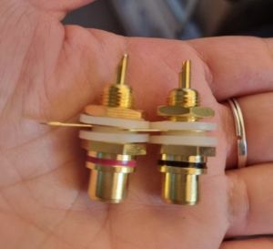 Jack  Av cái  hàn  dây trong máy chân đồng  cao cấp .(Đơn  giá: 1 cặp)