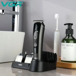 VGR | Bộ Dụng Cụ Chăm Sóc Cá Nhân Nam VGR 175 Sạc Được 5 Trong 1 Máy Cắt Tỉa Tóc Điện Kèm Nhiều Đầu Cắt Tỉa Cho Râu Mũi Tai Và Toàn Thân