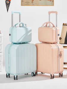 Quiet Lightweight Small Carry-On Suitcase 18 Inch Travel Luggage Pull Rod Box for Men And Women Durable All-Match Wheel Password Box