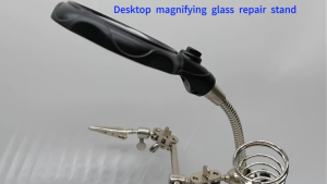 Dudukan solder Pemanas dan Pengukur Khusus Solder Elektronik  Lampu LED & Kaca Pembesar
