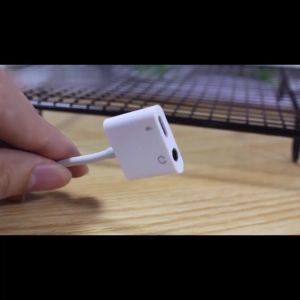 2 in1 Type C/Lightning 3.5mm Jack Earphone Adapter Aux Cable Splitter iPhone Plugs Conventer Dual Ports Universal Travel Adapter Listening music Phone call Charging for Apple iPhone 12/11/XS/XR/X 8 7 Plus IOS