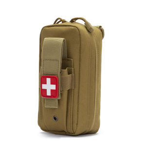 Outdoor Portable First Aid Kit Nylon Tactical Bag Storage Carrying Accessories Waist Bag Mini Hanging Bag
