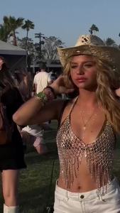 Dây Chuyền Ngực Nữ Quyến Rũ Bằng Lưới Tua Rua Trang Sức Bikini Pha Lê Sang Trọng Phụ Kiện Lễ Hội