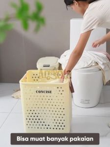 Angola Keranjang Baju Kotor Lipat C14: Keranjang Pakaian Cucian Kotor Dengan Roda / Laundry Basket
