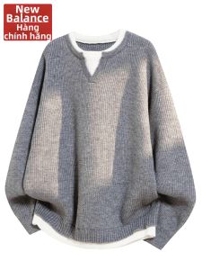 NEW BOLUNE | Áo Len Kẹp Hai Mảnh Thời Trang Suông Mùa Thu Đông