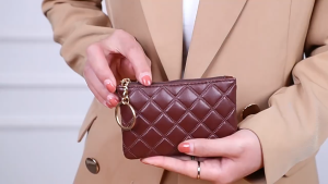 MUSCLEX Multifunctional Wallet Solid Color PU Leather Clutch Bags Zipper Coin Bag