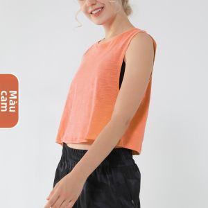 CJLINDF | Áo Yoga Thoáng Khí Không Tay Cotton