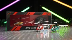 Helikopter Mainan Anak RC Helikopter Paduan dengan Giroskop Tujuh Warna Lampu LED