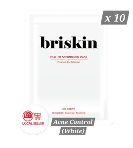 Korea Briskin Real Fit Second Skin Mask Acne Control 10pc - Korean Facial Mask Sheet - K-Beauty Skincare