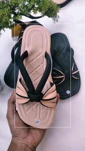Sandal Wedges Wanita Motif Selop Pita Profil Fashion Terbaru
