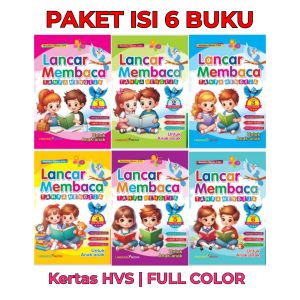 Buku Paud TK - Lancar Membaca Tanpa Mengeja Jilid 1-6 Lengkap Full Color - LM