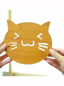 Wooden Coaster Anti-heat Hot Pot Bowl Heat Insulation Table Mat Dining Pad 木垫隔热餐垫 Alas Meja Kayu - KW79