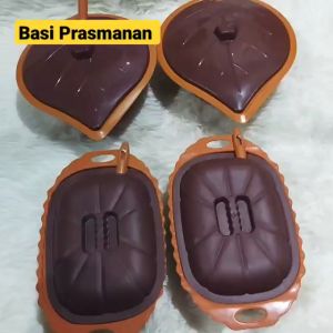 3 Set Basi Prasmanan Bahan Plastik 3 Basi Tutup + 3 Sendok Sayur